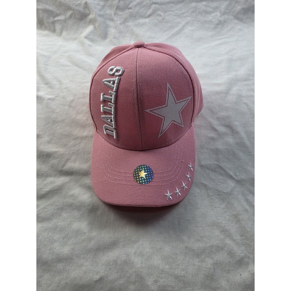Dallas Cowboys Pink Baseball Cap Hat NFL One Size white star Dallas 5 star bill